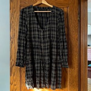 Checkered long sleeve Urban Outfitters dress